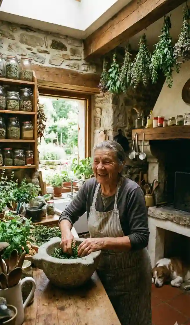 Remedios Naturales: Mesa de preparación