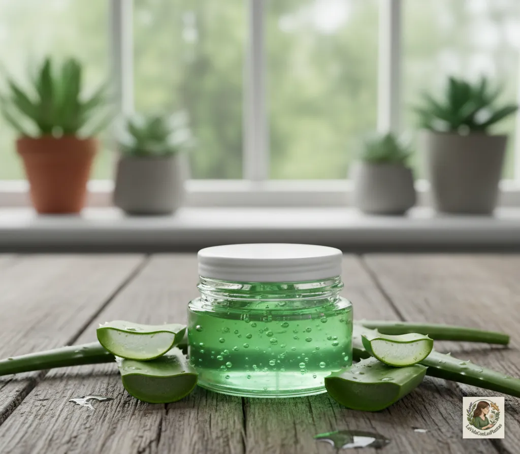 Vaso con jugo de aloe vera natural para la digestión